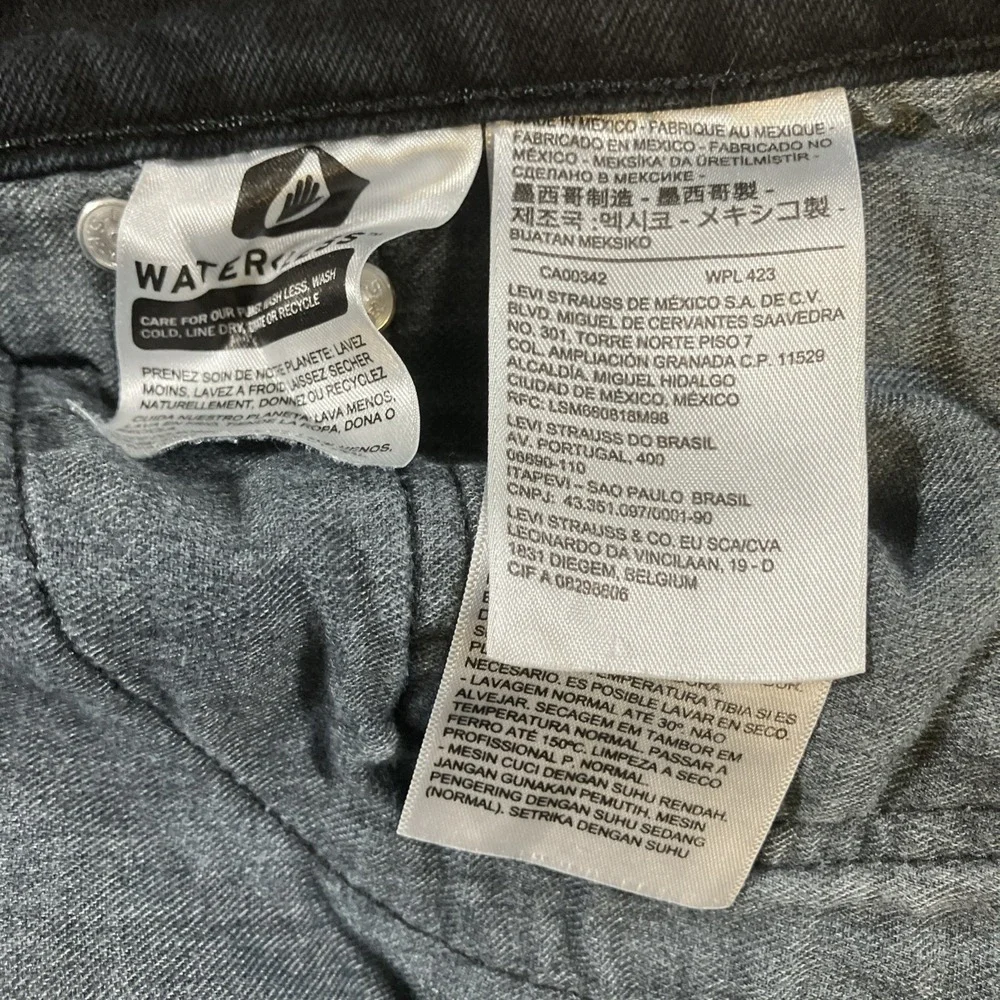 Levis‎ 511 Jeans Mens Size 38x32 Black Slim Fit Straight Leg Denim Pants